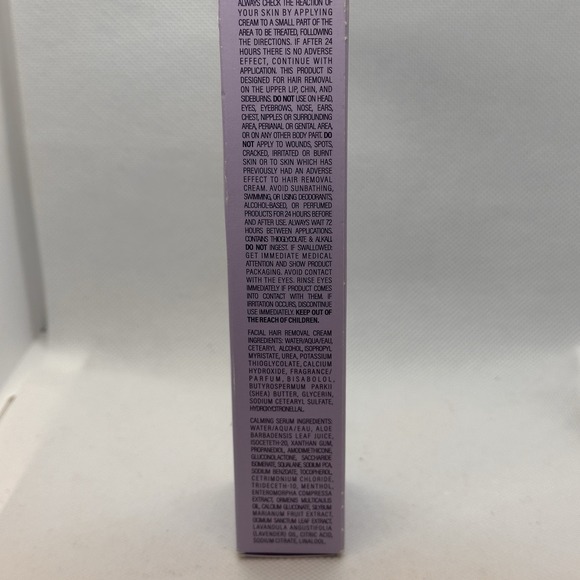 Flamingo Facial Hair Removal Cream 1.35 fl.oz w Calming Serum 0.17 fl.oz - Picture 2 of 4